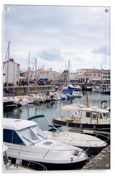 View on the harbor of Saint-Martin-de-Ré Acrylic by youri Mahieu