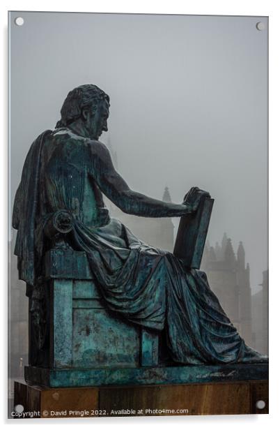 Statue of David Hume Acrylic by David Pringle