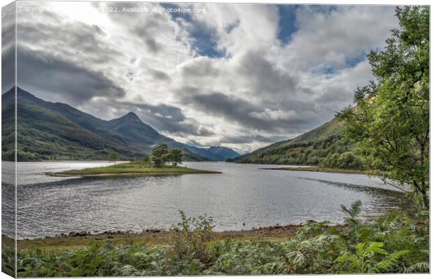 Small island in the middle of Kinlochleven Canvas Print by Kevin White