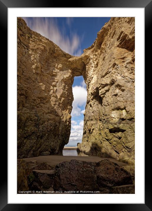 Cliff Aperture Framed Mounted Print by Mark Bowman