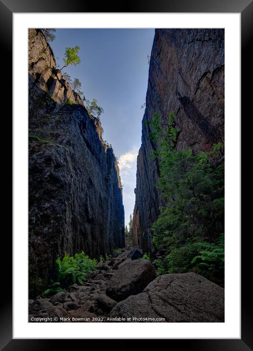 Canyon Framed Mounted Print by Mark Bowman