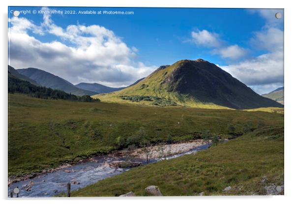 Walking trail at Glen Etive Acrylic by Kevin White