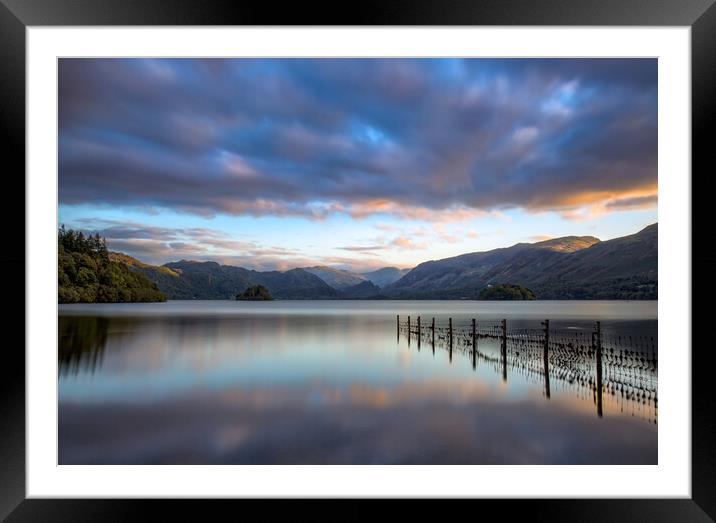 Looking Down Derwentwater Framed Mounted Print by Roger Green