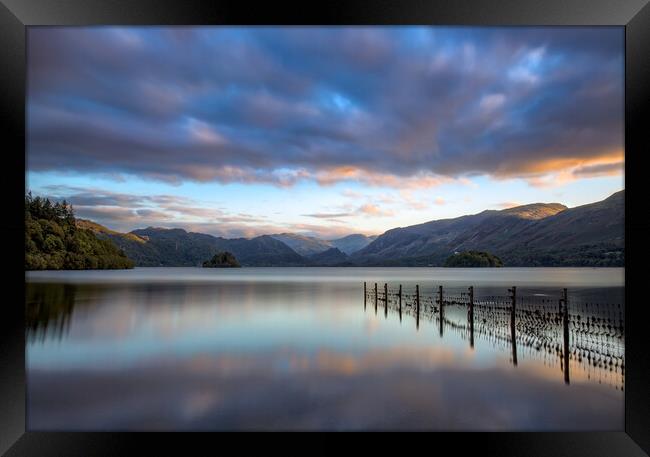 Looking Down Derwentwater Framed Print by Roger Green