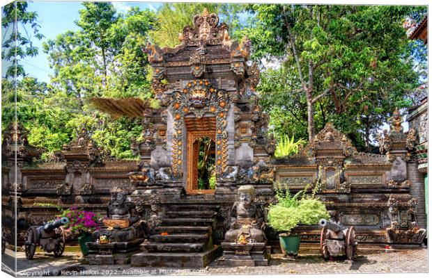 HIndu Temple,  Canvas Print by Kevin Hellon