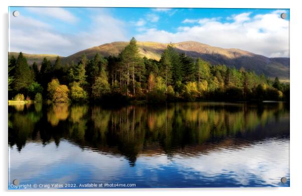Glencoe Lochan Scotland Acrylic by Craig Yates