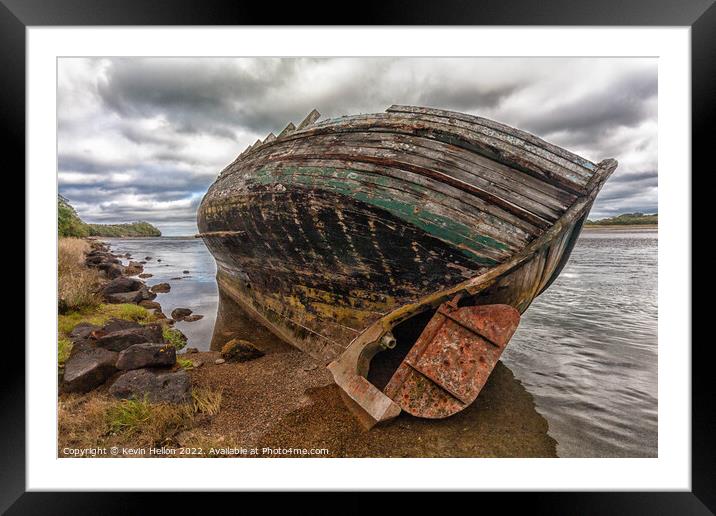Shipwreck, Anglesey, Gwynedd, North Wales Framed Mounted Print by Kevin Hellon