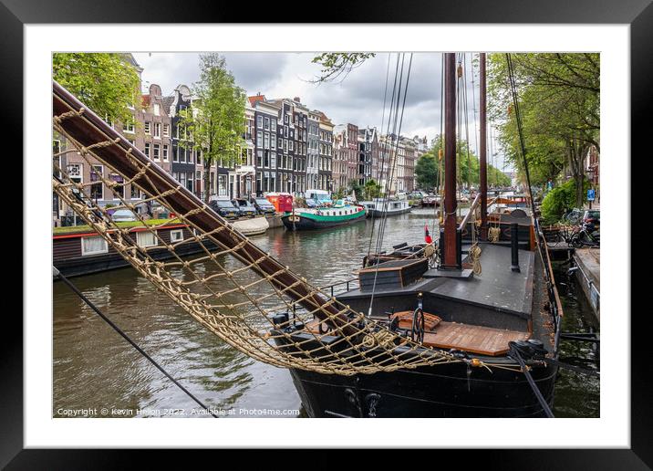 Brouwersgracht, Amsterdam, Netherlands Framed Mounted Print by Kevin Hellon