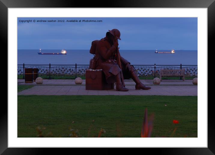 Tommy of Seaham  Framed Mounted Print by andrew saxton
