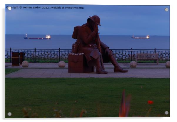 Tommy of Seaham  Acrylic by andrew saxton
