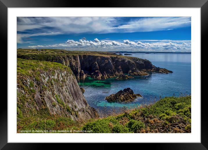 St. Non's Bay, Pembrokeshire Framed Mounted Print by Paddy Art