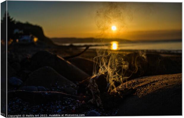Wiseman through the Embers - Pembrokeshire Canvas Print by Paddy Art