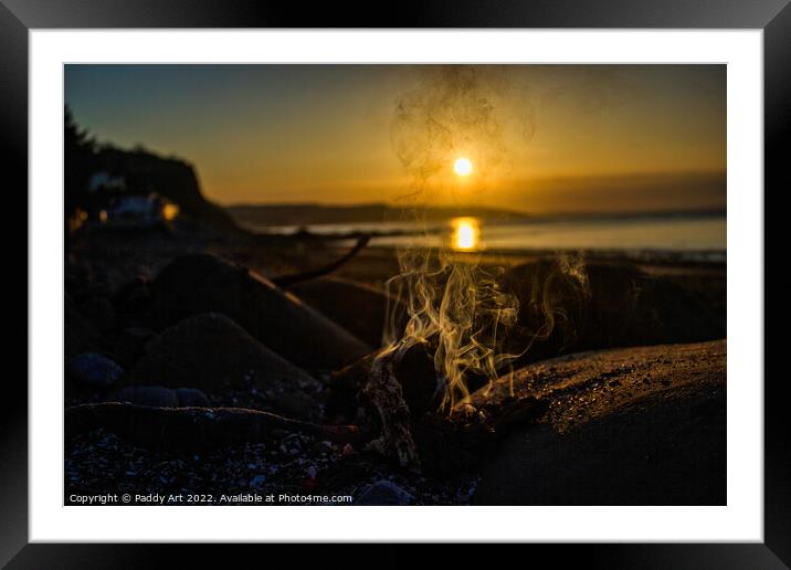 Wiseman through the Embers - Pembrokeshire Framed Mounted Print by Paddy Art