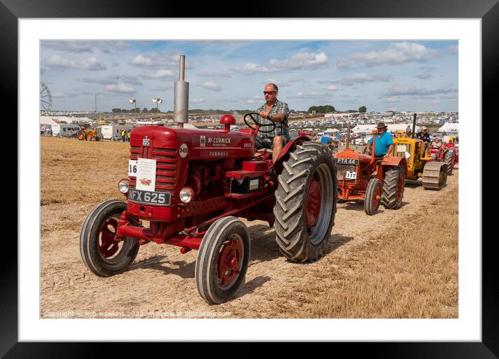 Tractor Convoy  Framed Mounted Print by Rob Hawkins