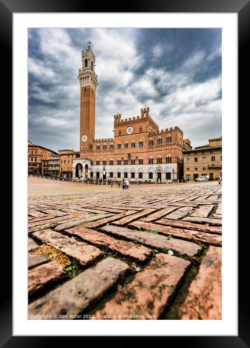 Palazzo Pubblico in Siena Framed Mounted Print by Dirk Rüter