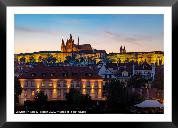 St. Vitas Cathedral and Prague Castle. Czechia Framed Mounted Print by Sergey Fedoskin