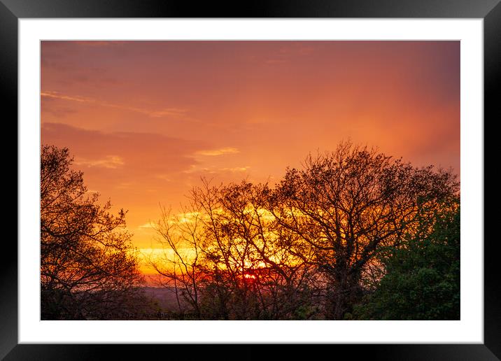 Westering Sunset Framed Mounted Print by Sally Wallis