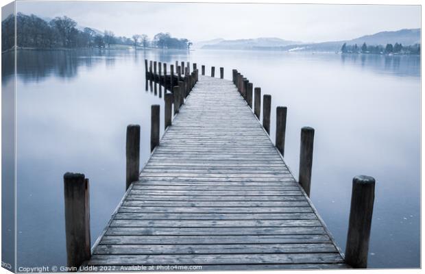 Coniston Pier, Lake District  Canvas Print by Gavin Liddle