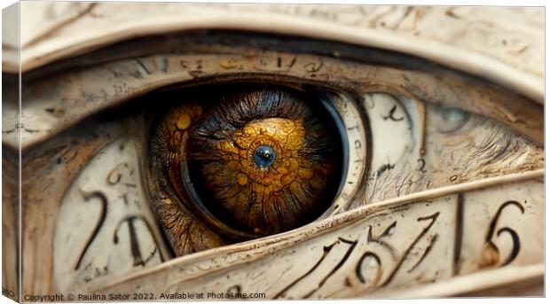 Eye of time fantasy Canvas Print by Paulina Sator