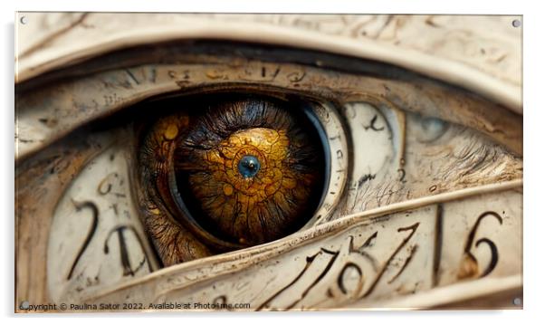 Eye of time fantasy Acrylic by Paulina Sator