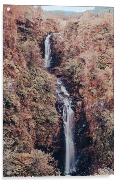 Glenashdale Falls, Arran Acrylic by Gavin Liddle