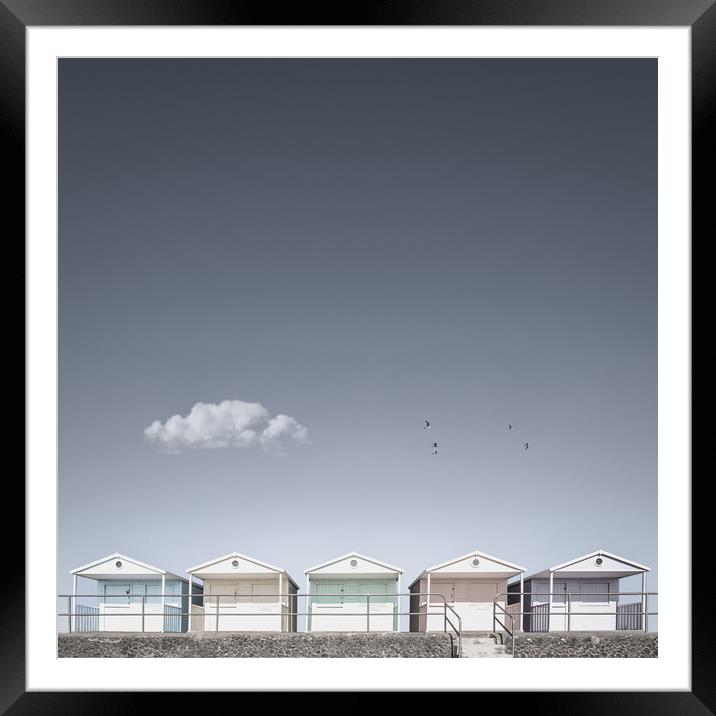 Clacton Beach Huts Framed Mounted Print by Mark Jones