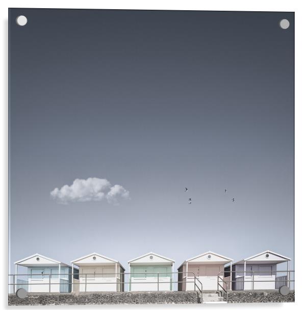 Clacton Beach Huts Acrylic by Mark Jones
