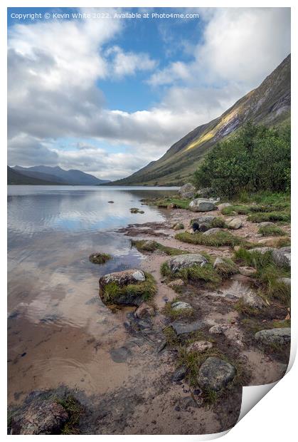 The beauty of Glen Etive Print by Kevin White