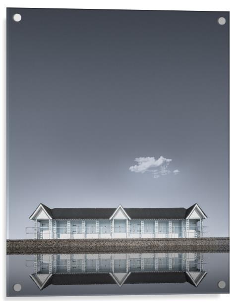 Clacton Beach Hut Acrylic by Mark Jones