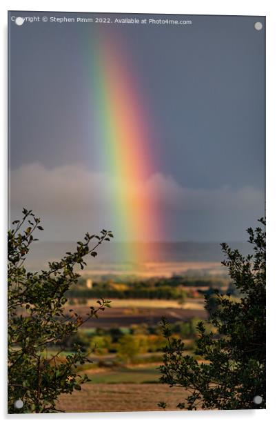 Rainbow Sky Acrylic by Stephen Pimm