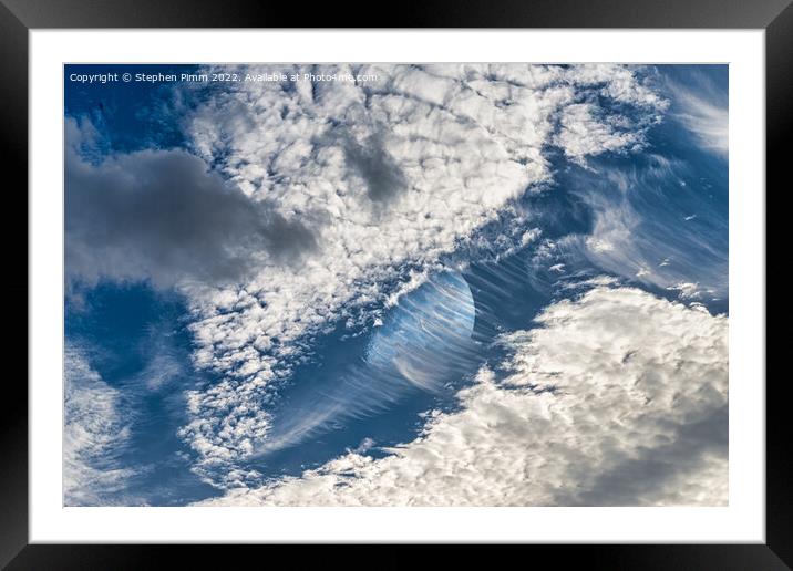 Moon Sky clouds Framed Mounted Print by Stephen Pimm
