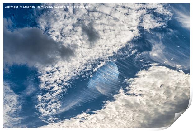Moon Sky clouds Print by Stephen Pimm