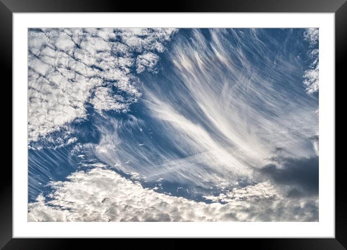 Sky with clouds Framed Mounted Print by Stephen Pimm