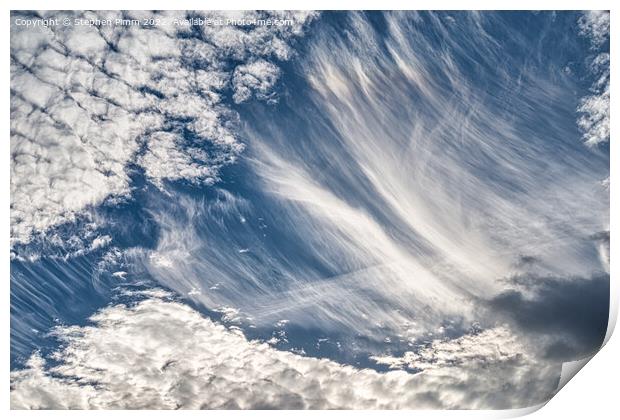 Sky with clouds Print by Stephen Pimm