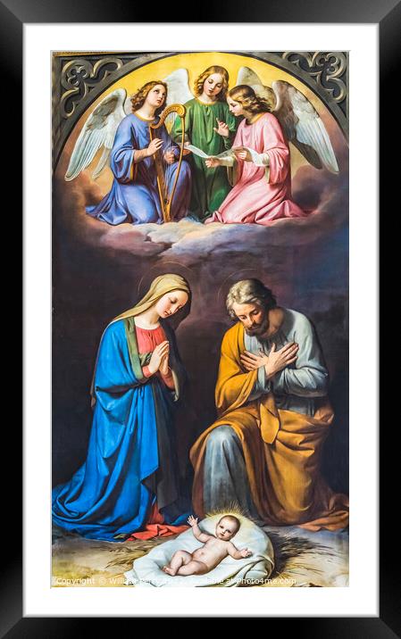 Nativity Painting Peter's Chapel Church Basilica Altar Lucerne S Framed Mounted Print by William Perry