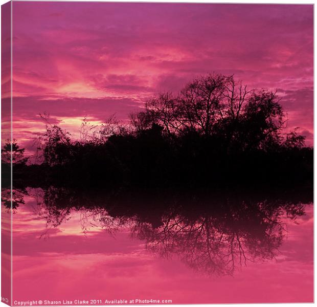 Sunset Reflection 2 Canvas Print by Sharon Lisa Clarke