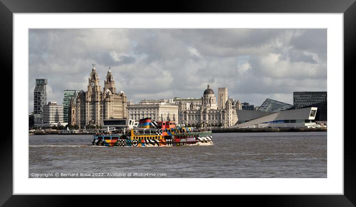 Liverpool Waterfront with Snowdrop Ferry Framed Mounted Print by Bernard Rose Photography