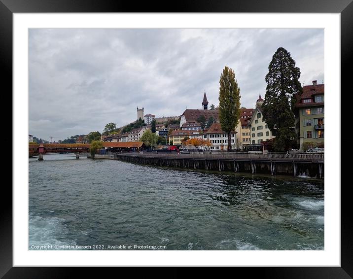 Lucerne's Reuss River Framed Mounted Print by Martin Baroch