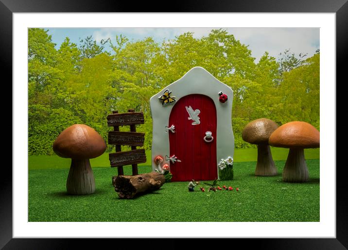 Enchanting Mushroom Forest Framed Mounted Print by Steve Purnell
