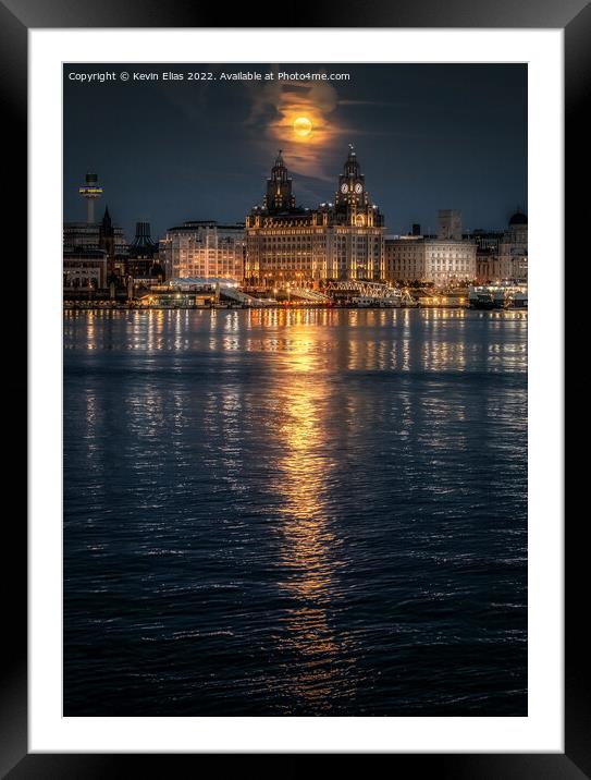 Moon river Framed Mounted Print by Kevin Elias