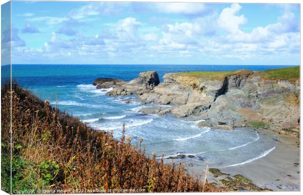 Port Gaverne Cornwall Canvas Print by Diana Mower