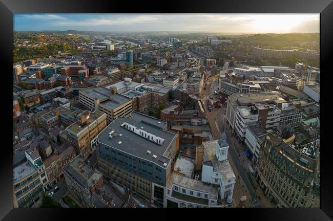 Sheffield Sunrise Framed Print by Apollo Aerial Photography