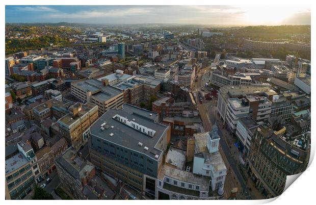 Sheffield Sunrise Print by Apollo Aerial Photography