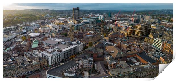 Sheffield City Centre Print by Apollo Aerial Photography