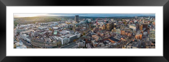 The City Of Sheffield Framed Mounted Print by Apollo Aerial Photography