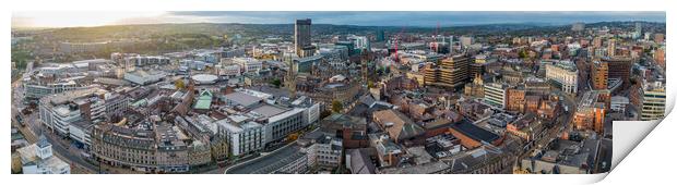 The City Of Sheffield Print by Apollo Aerial Photography