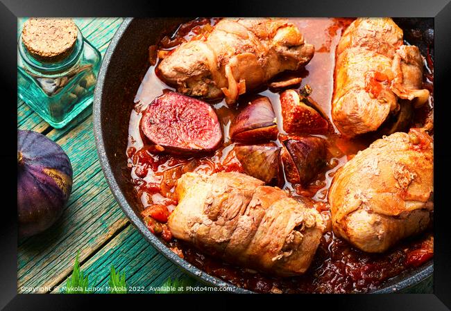 Meat fried rolls, stewed meat Framed Print by Mykola Lunov Mykola