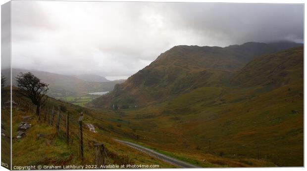 Llyn Gwynant Canvas Print by Graham Lathbury