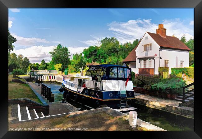 Benson Lock on the Thames Framed Print by Ian Lewis