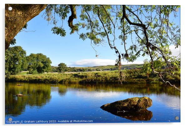 River Wharfe - Yorkshire dales Acrylic by Graham Lathbury